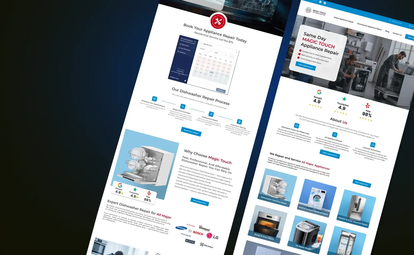 Website Development for Appliance Repair Company
