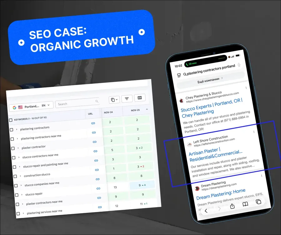 Construction company SEO — Left Shore Construction